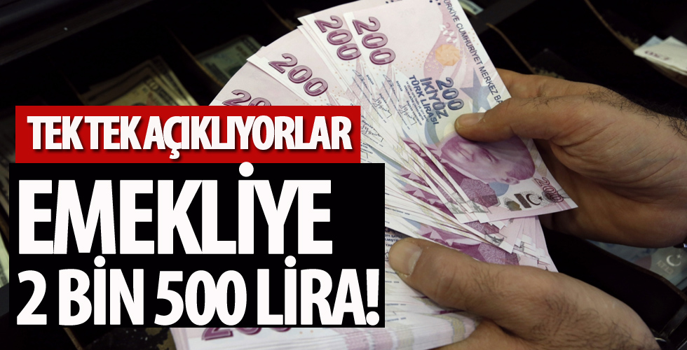 Emekliye 2 bin 500 lira!