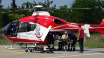 Felç Geçiren Garsonun Yardımına Ambulans Helikopter Yetişti