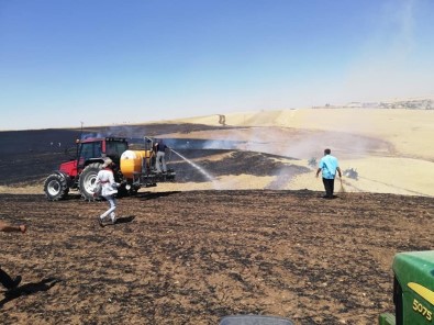 Silvan'da Çıkan Yangında 75 Dönümlük Buğday Tarlası Kül Oldu