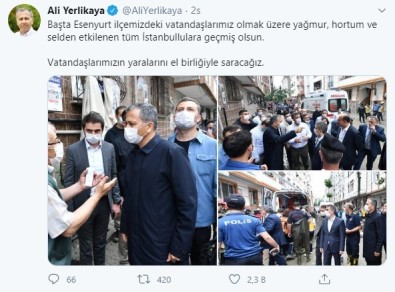 Vali Yerlikaya'dan Selden Etkilenen Vatandaşlara 'Geçmiş Olsun' Mesajı