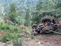 500 Metreden Uçuruma Yuvarlanan Traktörden Son Anda Atladı