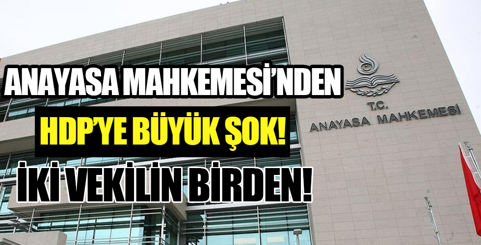 AYM'den HDP'nin başvurusuna ret!