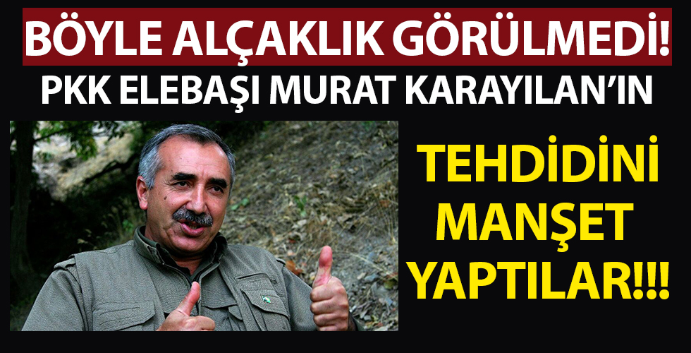Murat Karayılan'ın tehdidini manşet yaptılar! Türkiye'ye karşı büyük alçaklık