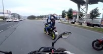 (Özel) E-5 Karayolu'nda Motosikletli Magandalar Dans Edip Birbirine Tekme Attı