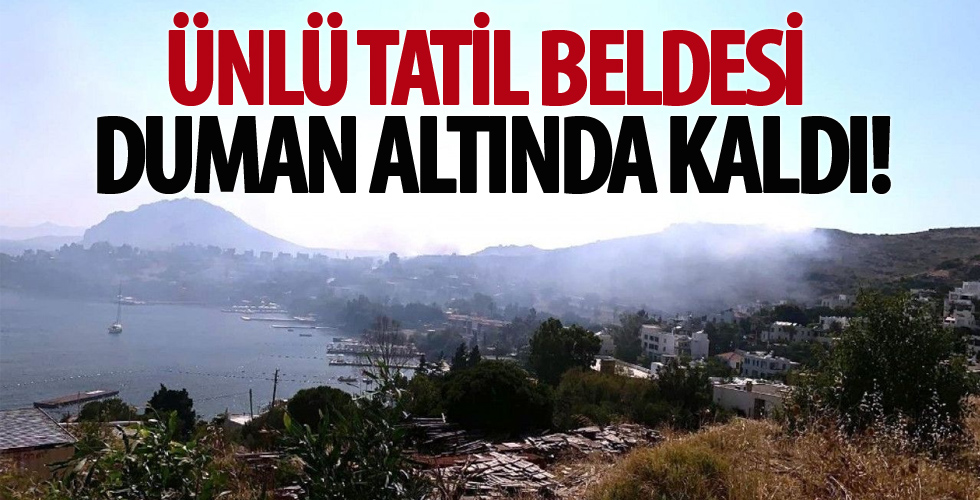 Ünlü tatil beldesi duman altında kaldı