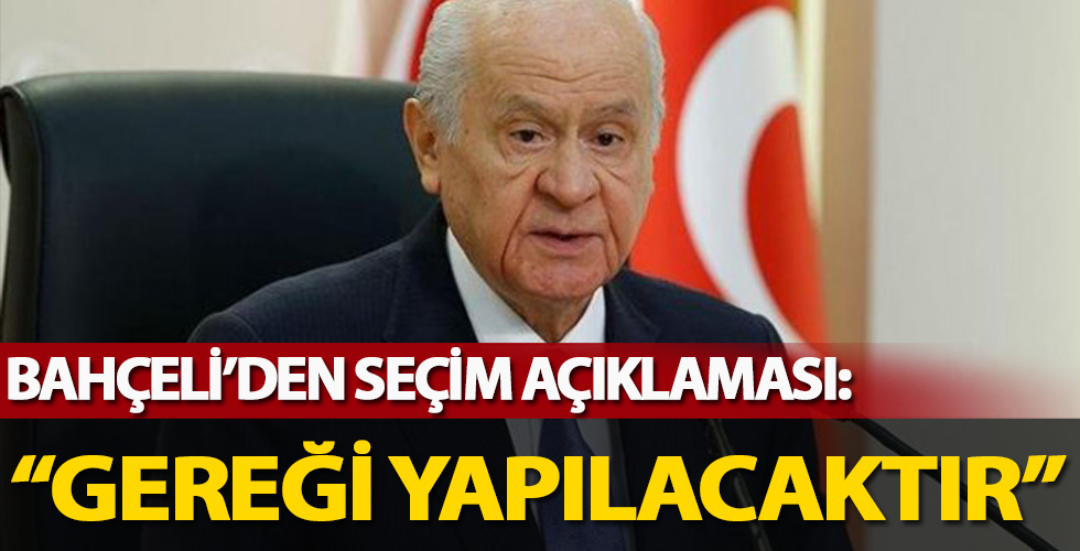 Bahçeli’den ‘TBMM Başkanı seçimleri’ açıklaması