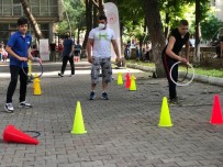 Manisa'nın 3 İlçesinde Çocuklar Spor Parkurunda Eğlendi