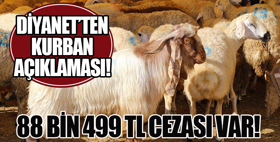 Diyanet İşleri Başkanlığı 'kurban' kararlarını açıkladı! Yapılmazsa 88 bin 499 TL cezası var