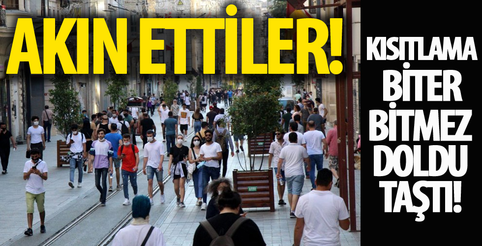 Sokağa çıkma kısıtlamasının sona ermesiyle vatandaşlar Taksim'e akın etti