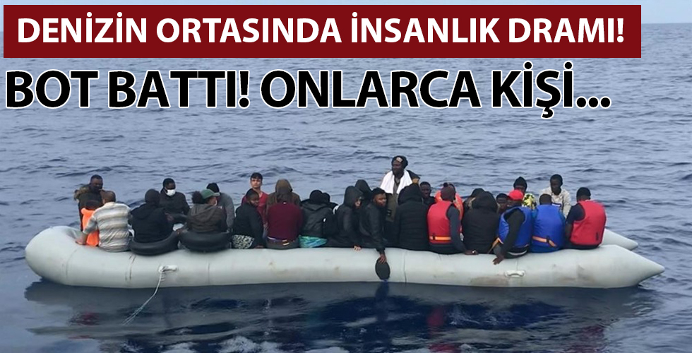 Balıkesir'in Ayvalık ilçesi açıklarında sığınmacıları taşıyan bot battı!