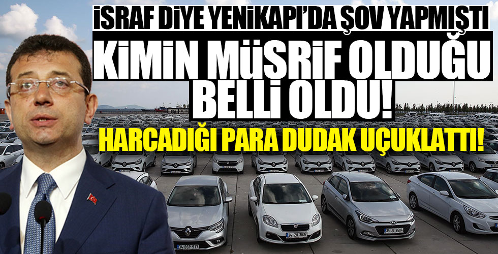 İmamoğlu'nun israfı belgelendi!