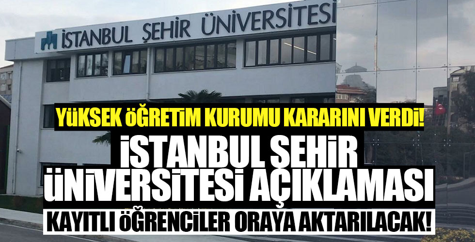 YÖK'ten İstanbul Şehir Üniversitesi kararı!