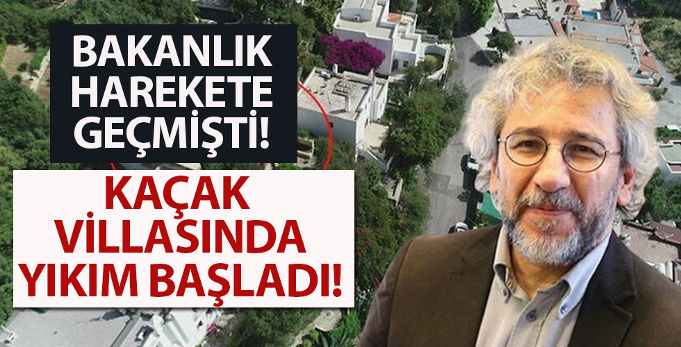 Bakanlık harekete geçmişti! Can Dündar'ın kaçak villasında yıkım başladı