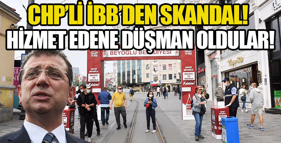 CHP'li İBB'den skandal hareket: Beyoğlu Belediyesi'nin maske ve dezenfektan stantları zorla söküldü