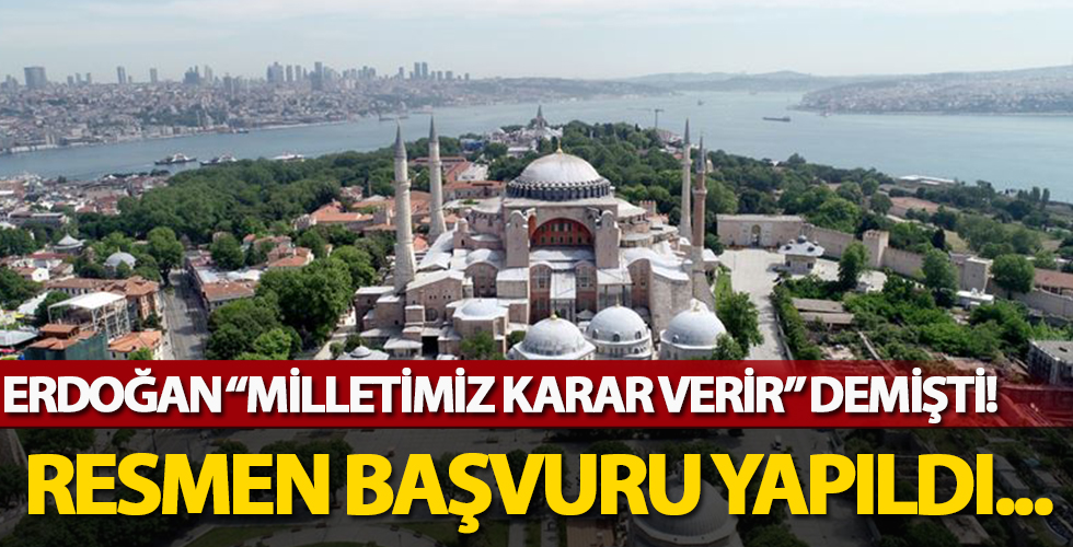 Erdoğan 'Milletimiz karar verir demişti' Başvuru yapıldı!