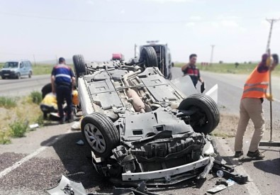 Nevşehir'de Otomobil Takla Attı Açıklaması 5 Yaralı