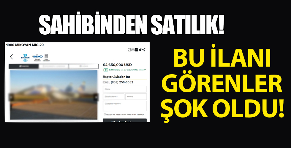 Sahibinden satılık savaş uçakları!