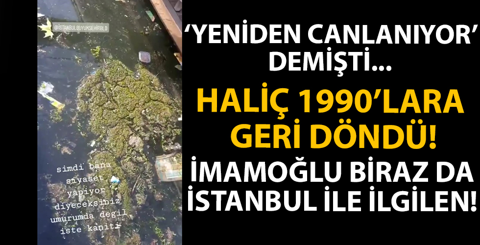 'Yeniden canlanıyor' demişti Haliç 1990'lara döndü!