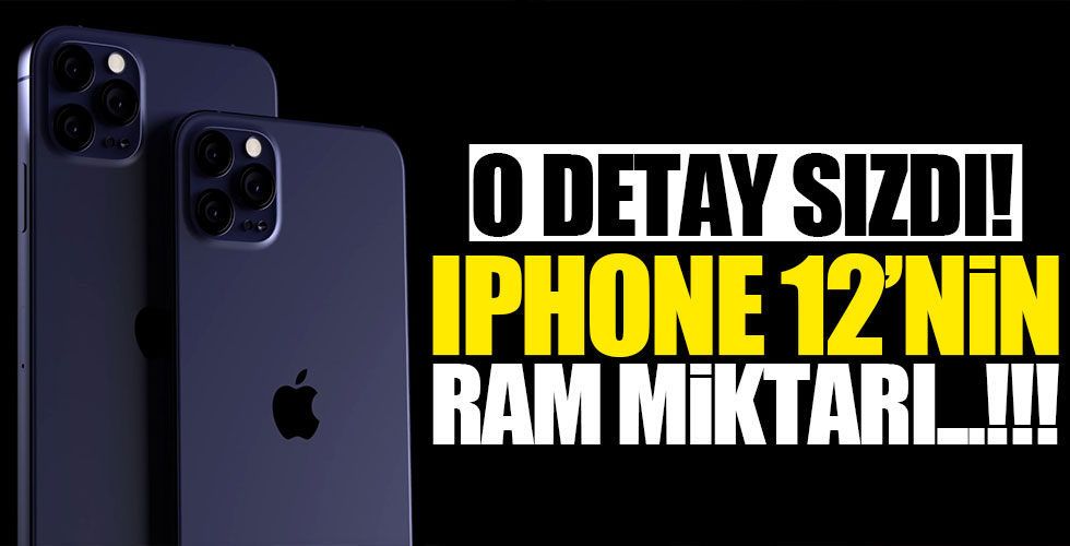 İphone 12'nin ram miktarı...!!!