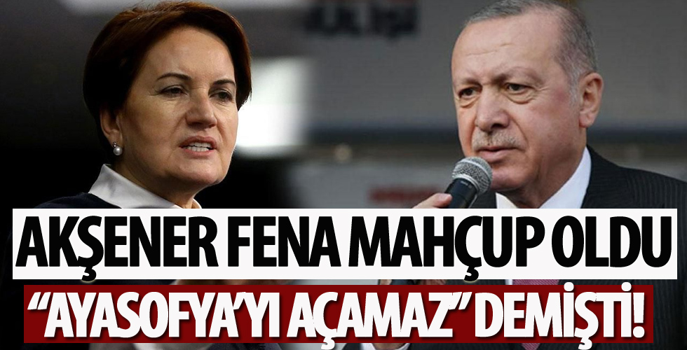 Ayasofya kararı sonrası, Akşener'den Erdoğan'a tebrik