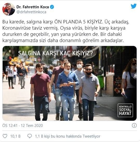 Bakan Koca Twitter hesabından duyurdu!