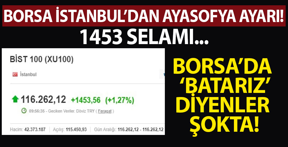 Borsa İstanbul güne 1.453 puanlık yükselişle başladı