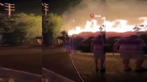 İzmir'de Yerleşim Yerlerine Yakın Noktada Korkutan Yangın