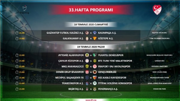 TFF'den değişiklik! 7 maç...!!!