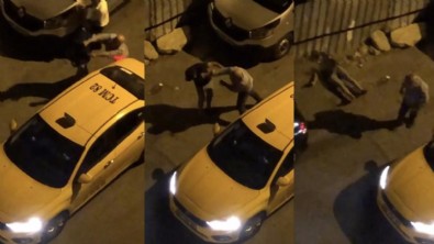 Ataşehir'de taksici terörü! Müşteriyi yumruklayıp yere serdi...