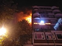 Bilecik'te 8 Katlı Bir Binanın Çatısındaki Yangın Korkuttu