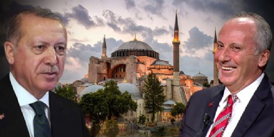 'Davet gelirse Ayasofya'da ilk namaza giderim' diyen Muharrem İnce'ye Cumhurbaşkanı Recep Tayyip Erdoğan'dan davet