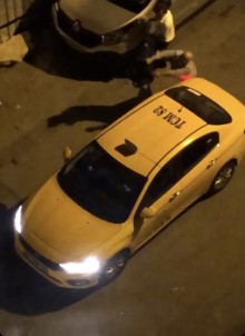 (Özel) İstanbul'da Taksici Terörü Kamerada