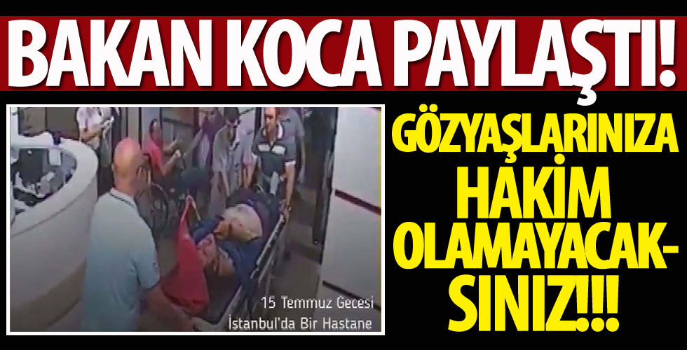 Bakan Koca'dan duygulandıran paylaşım