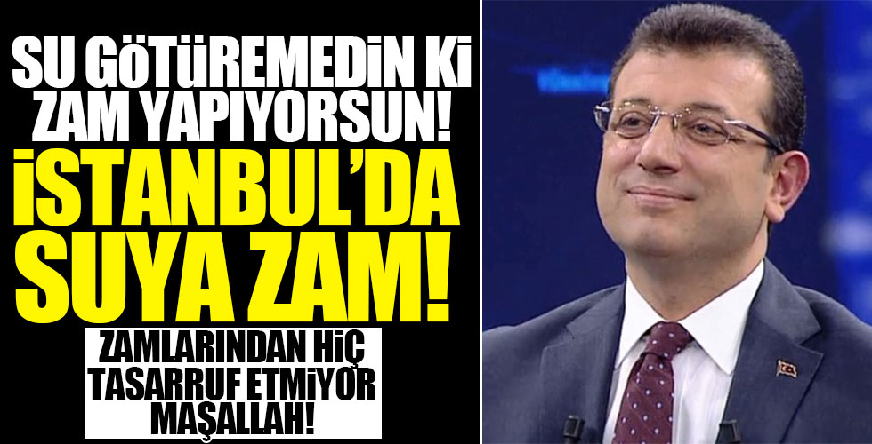 İmamoğlu yine zam yaptı!