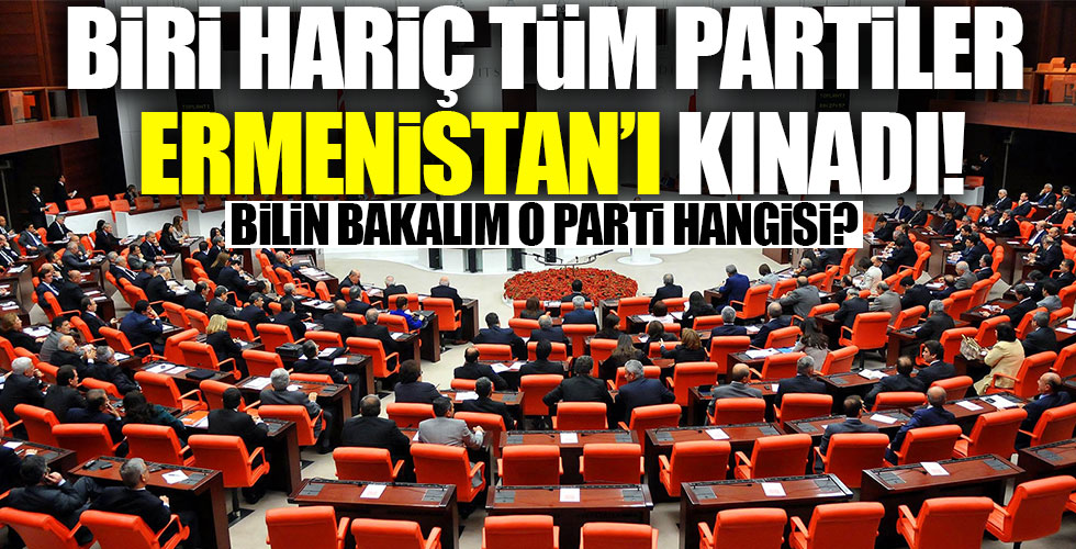Biri hariç tüm partiler kınadı!