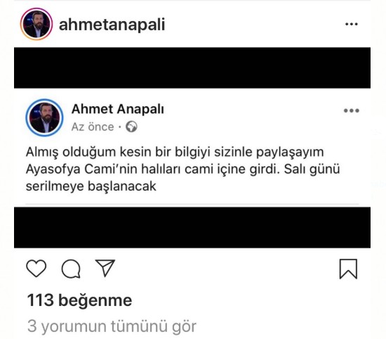 Ayasofya'nın halıları ne zaman serilecek?