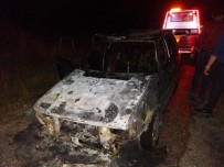 Konya'da Seyir Halindeki Otomobilde Yangın