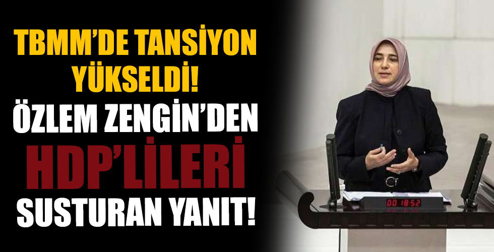 TBMM'de yüksek tansiyon! Özlem Zengin'den HDP'lileri susturan cevap!
