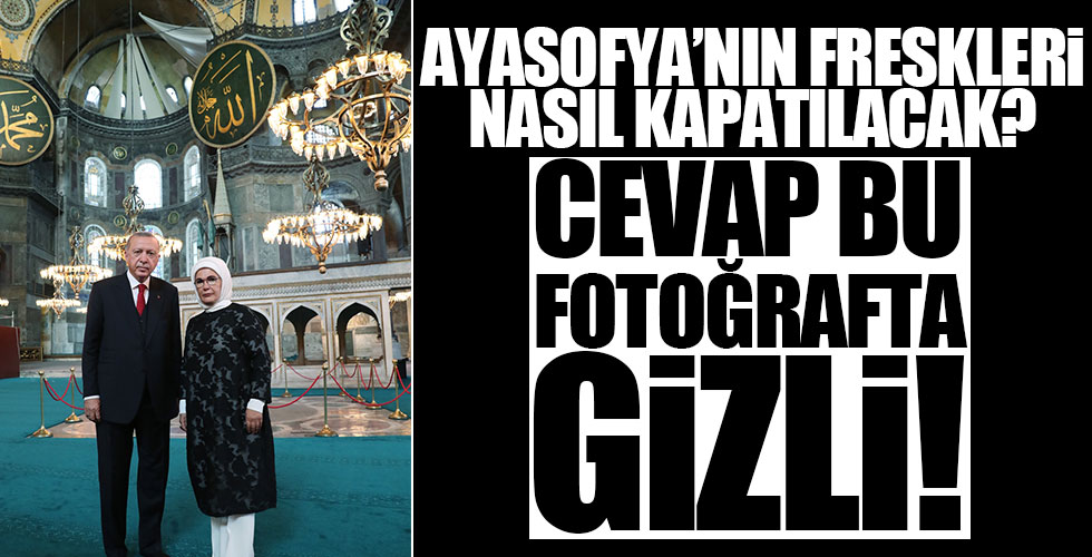 Ayasofya Camii'ndeki freskleri kapatacak perdeler görüntülendi