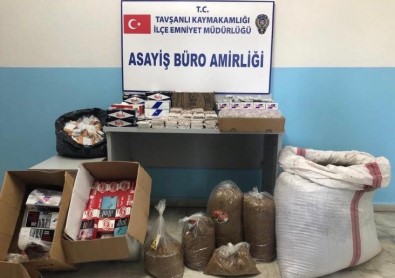 Tavşanlı'da Makaron Ve Tütün Ele Geçirildi