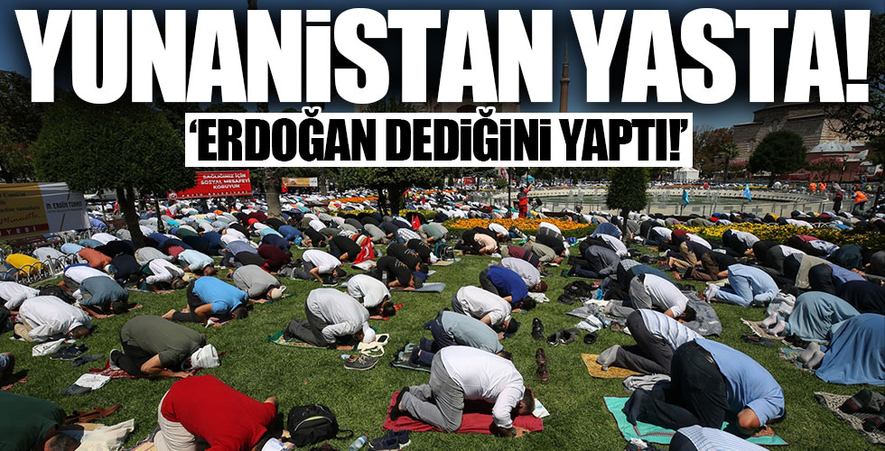 Ayasofya Camii'nde ilk cumayı o manşetle duyurdular!