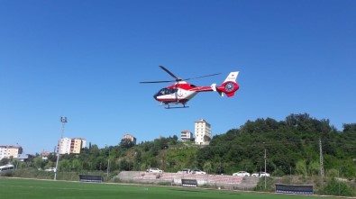 Yanan Bebek Ambulans Helikopterle Samsun'a Sevk Edildi