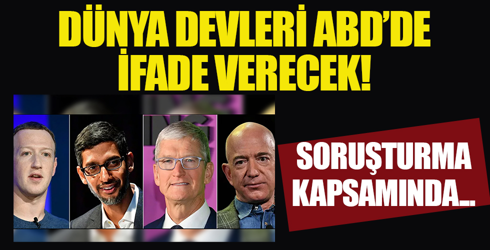 Sosyal medya devleri Amazon, Apple, Google ve Facebook'un CEO'ları ABD Kongre'sinde ifade verecek