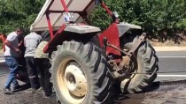 Uşak'ta Traktör, Otomobil Ve Tankerin Karıştığı Kazada 4 Kişi Yaralandı Haberi