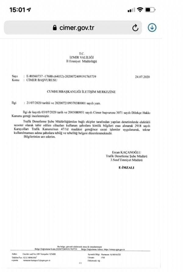 Elektrikli scooterlar için flaş karar