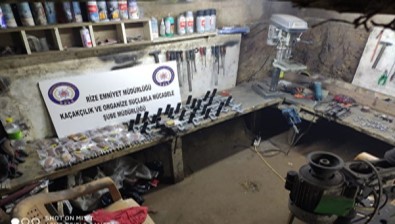 Rize'de Kaçak Silah İmalathanesi Ele Geçirildi