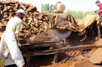 Temmuz Sıcağında Ekmeklerini Taştan Çıkartıyorlar