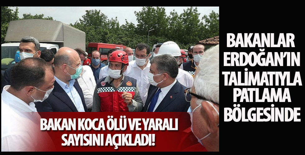 Bakanlar Sakarya'da patlama bölgesinde