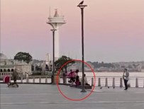 Kadının Erkeğe Meydan Dayağı Çekmesi Kamerada