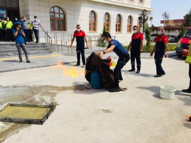 Midyat Emniyet Müdürlüğünde Yangın Tatbikatı